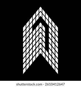 No Seven racing style. The number is formed by a square arrangement. Perfect for t-shirts, sports cars, motor sports, property, architecture, construction and buildings.