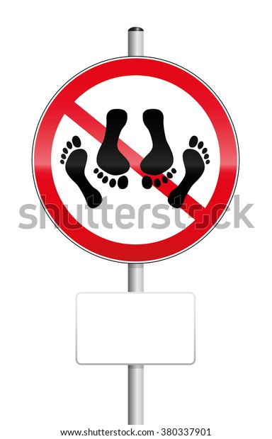 No Sex Prohibition Sign Feet Couple Stock Vector Royalty Free