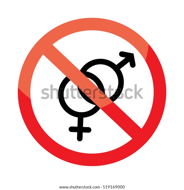 No Sex Sign On White Background Stock Vector Royalty Free 519169000 Shutterstock