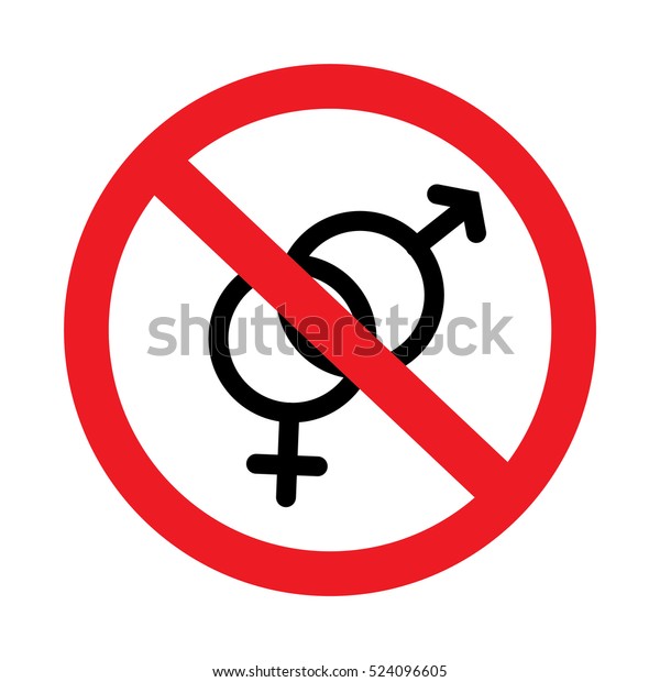 No Sex Sign On White Background Stock Vector (Royalty Free) 524096605