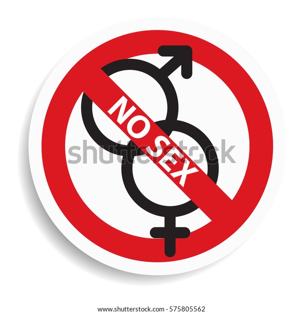 No Sex Sign On White Backgroundvector Stock Vector Royalty Free 575805562 Shutterstock