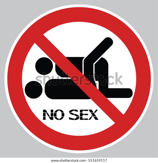 No Sex Sign Prohibiting Sign On Stock Vector Royalty Free 551659117