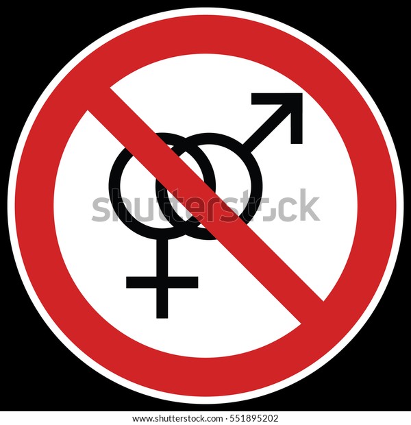 No Sex Sign Prohibiting Sign On Stock Vector Royalty Free 551895202 