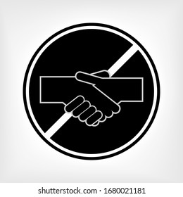 Kein Schüttelsymbol. Universelles Interface-Element, Zeichen und Symbol - Vektorillustration.