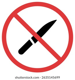 Icono de signo de cuchillo afilado