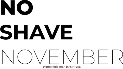 No Shave November black and white logo sign