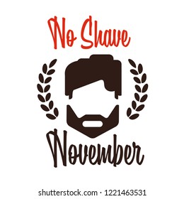 No shave November design, prostate cancer awareness,