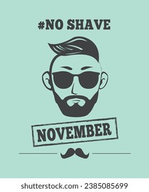 No shave November - Mans pride Concept illustration
