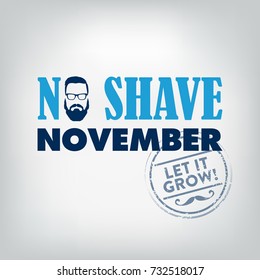 No Shave November Typographic Vector Design