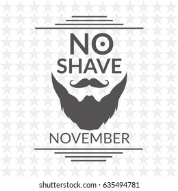 No Shave November Vector Illustration, EPS 10