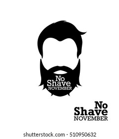 No Shave November,hair, Beard,mustache Logo 5