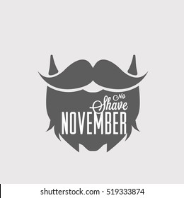 No Shave November,hair, Beard,mustache Logo 6