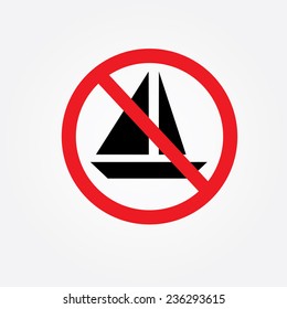 No ship sign vector,prohibit sign vector