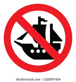 no ship vector icon