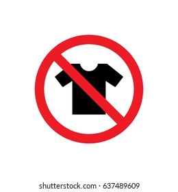 No shirt icon illustration isolated vector sign symbol
