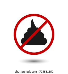 No shit icon. Vector illustration