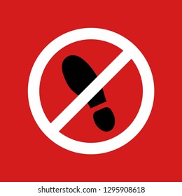 No Shoes Allowed Sign