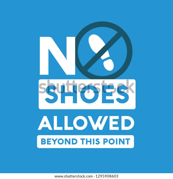 No Shoes Allowed Sign Stock Vector (Royalty Free) 1295908603