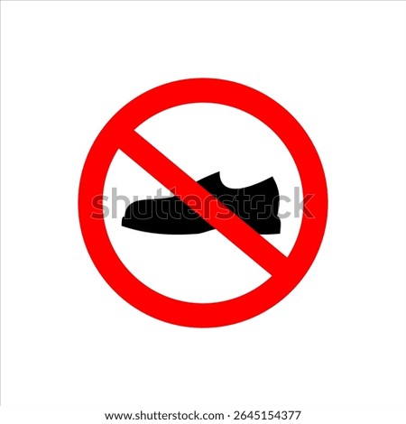No shoes icon is suitable for prohibition icons in certain places