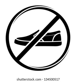 No Shoes Sign