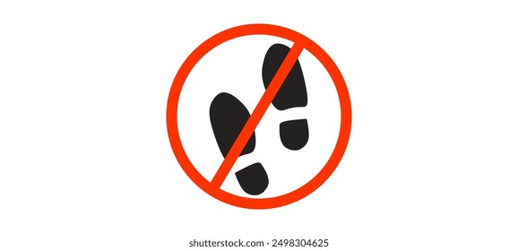 No shoes sign. Vector illustration