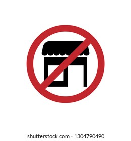 no shop sign