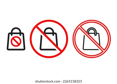 No shopping bag. Illustration vector