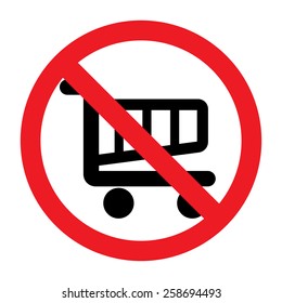 no shopping carts icon