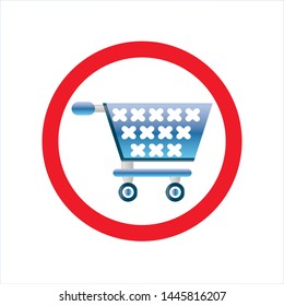 no shopping icon store vector