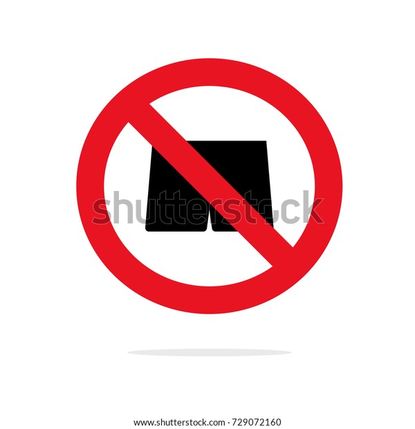 No Shorts Allowed Icon Restriction Sign Stock Vector (Royalty Free
