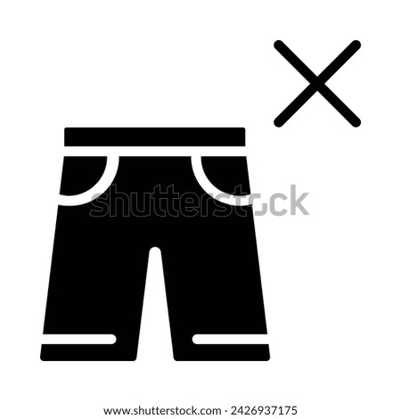 no shorts, dress code, clothing	icon