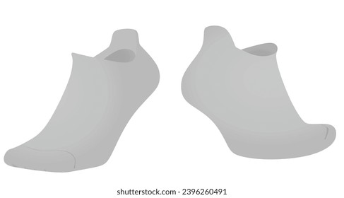 No show socks. vector illustration
