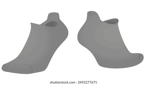 No show socks. vector illustration