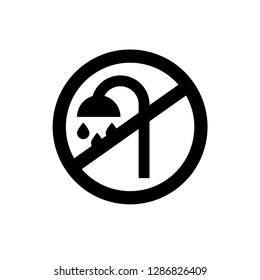 no shower icon - sign