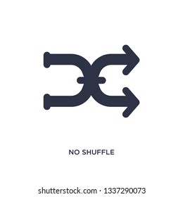 no shuffle isolated icon. Simple element illustration from arrows concept. no shuffle editable logo symbol design on white background. Can be use for web and mobile.