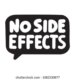 No side effects. Vector hand drawn speech bubble illustration on white background.