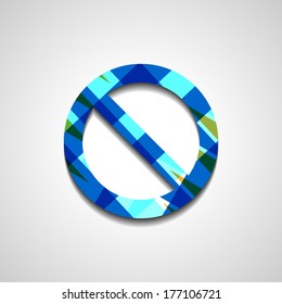 No Sign , abstract style illustration, isolated symbol