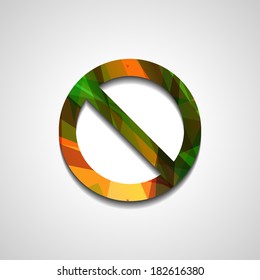 No Sign , abstract style illustration, isolated symbol