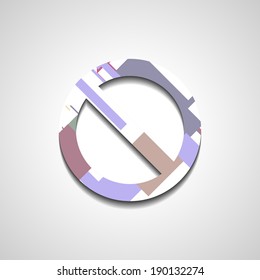 No Sign , abstract style illustration, isolated symbol