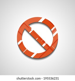 No Sign , abstract style illustration, isolated symbol