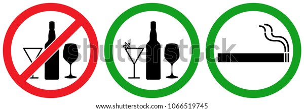 No Sign No Alcohol Drinking Area Stock Vector (Royalty Free) 1066519745 ...