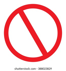 No Sign blank vector icon