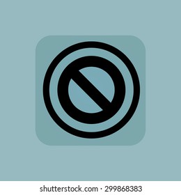 NO sign in circle, in square, on pale blue background