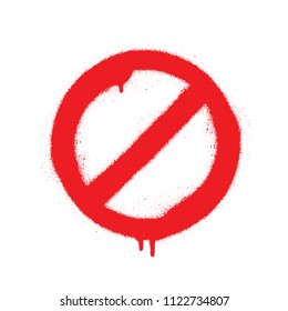 No Sign Empty Red Crossed Out Circle, Vector Illustration, Isolate On White Background Icon. EPS10