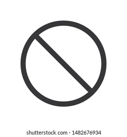 No sign, forbidden vector icon in modern design style for web site and mobile app
