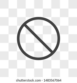No sign, forbidden vector icon in modern design style for web site and mobile app