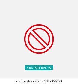 No Sign Icon Design, Vector EPS10 