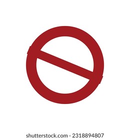 No sign icon. Prohibition symbol. Flat design style eps 10