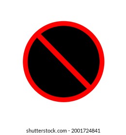 No Sign Icon. Red Crossed Circle Vector Design.