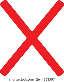 No Sign Icon. Red Crossed Circle Vector Design. stock illustration